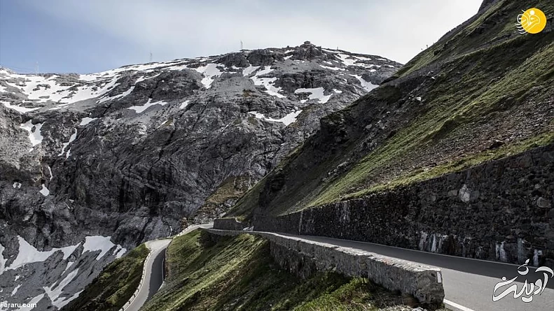 (تصاویر) خطرناکترین جاده جهان در دامنه آلپ